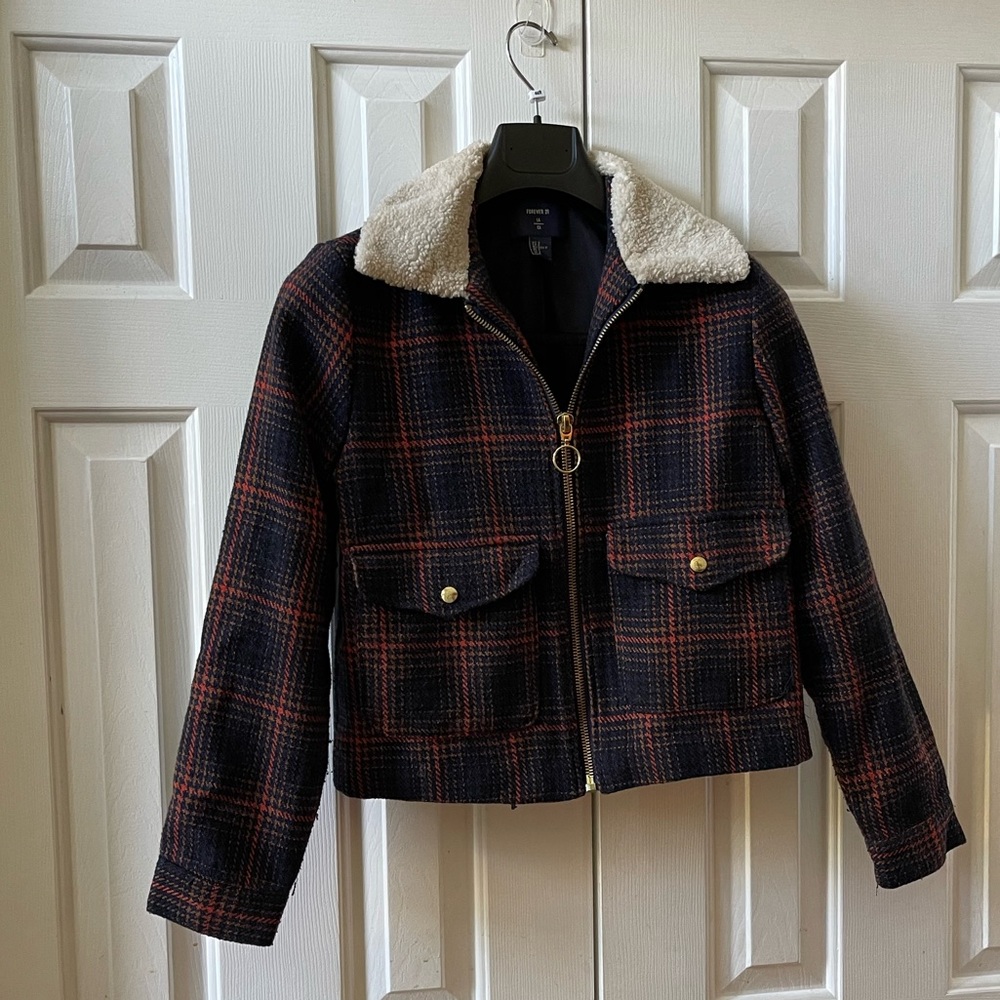 Forever 21 women plaid jacket size S